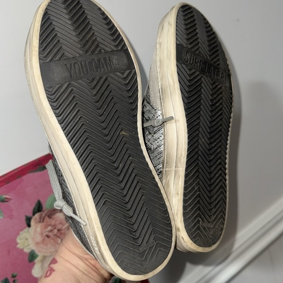 P448 sneakers size 5 Made to look worn silver gray black tartan John - Picture 4 of 6